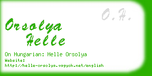 orsolya helle business card